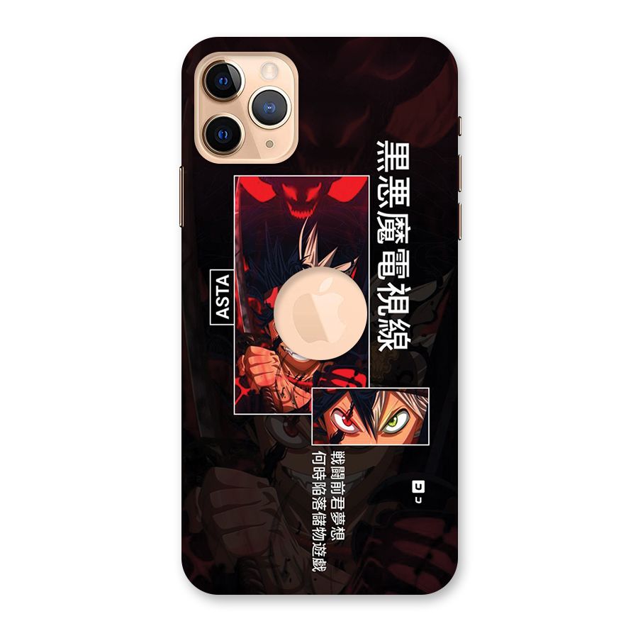 Asta Black Clover Back Case for iPhone 11 Pro Max Logo Cut