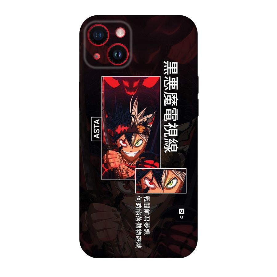 Asta Black Clover Back Case for iPhone 14 Plus