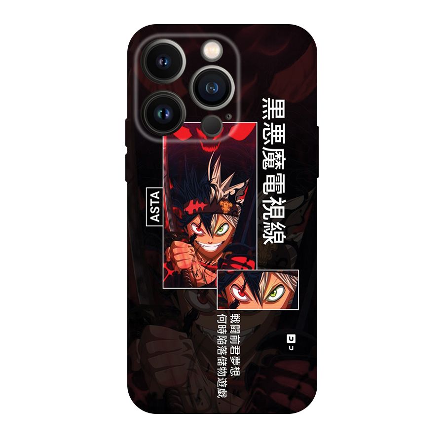 Asta Black Clover Back Case for iPhone 14 Pro
