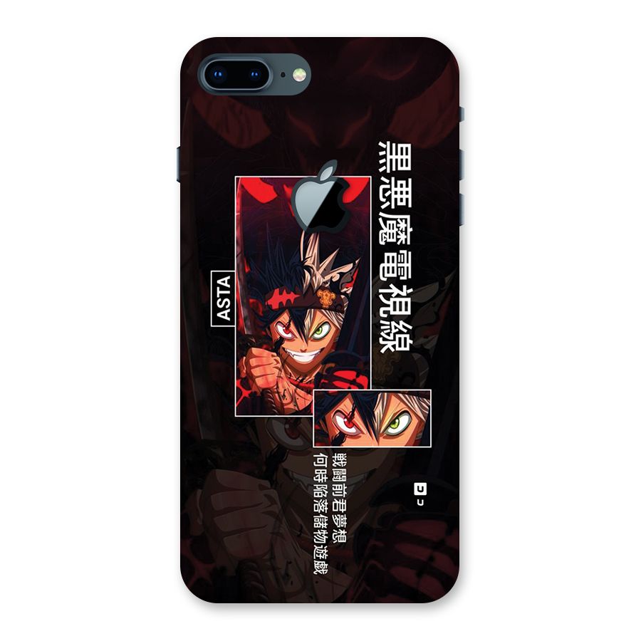 Asta Black Clover Back Case for iPhone 7 Plus Apple Cut