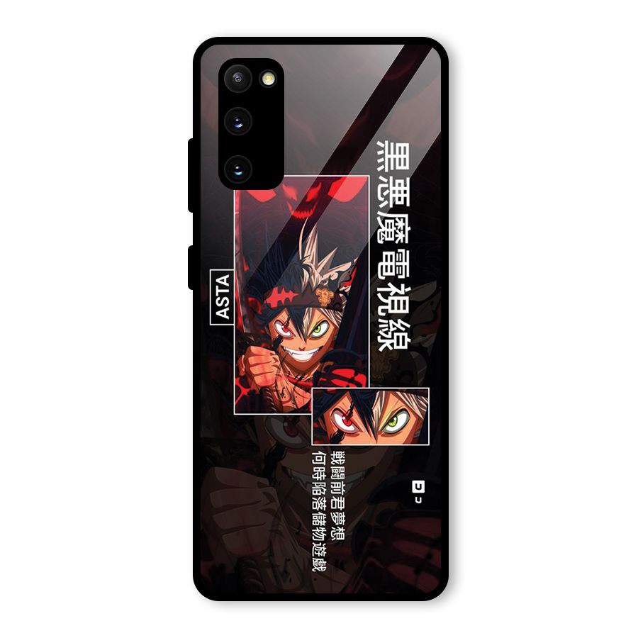 Asta Black Clover Glass Back Case for Galaxy S20 FE 5G