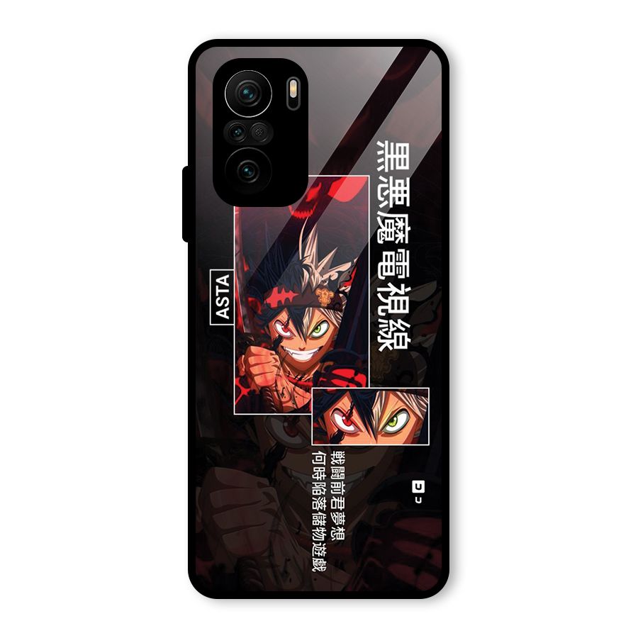Asta Black Clover Glass Back Case for Mi 11X Pro