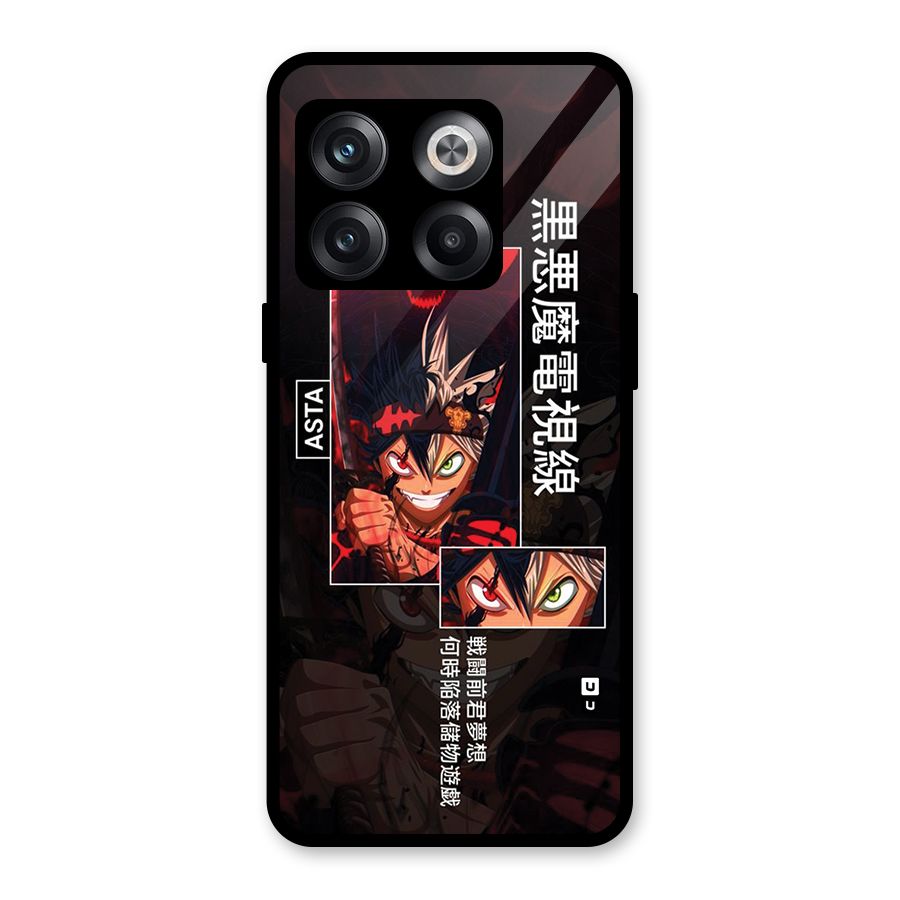 Asta Black Clover Glass Back Case for OnePlus 10T