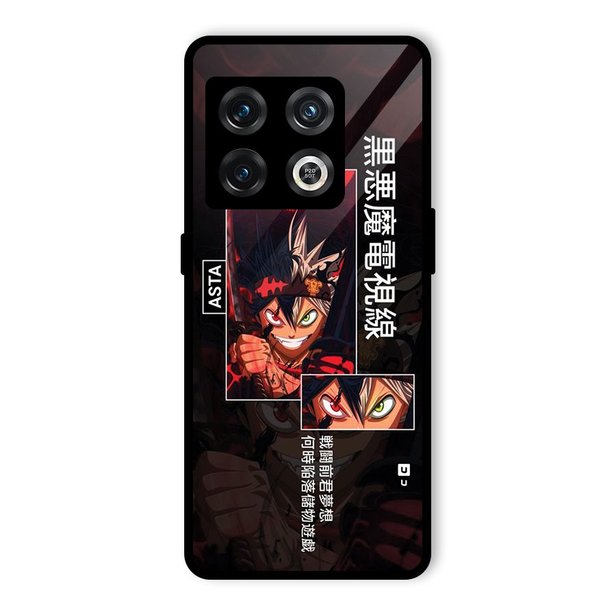 Asta Black Clover Glass Back Case for OnePlus 10 Pro 5G