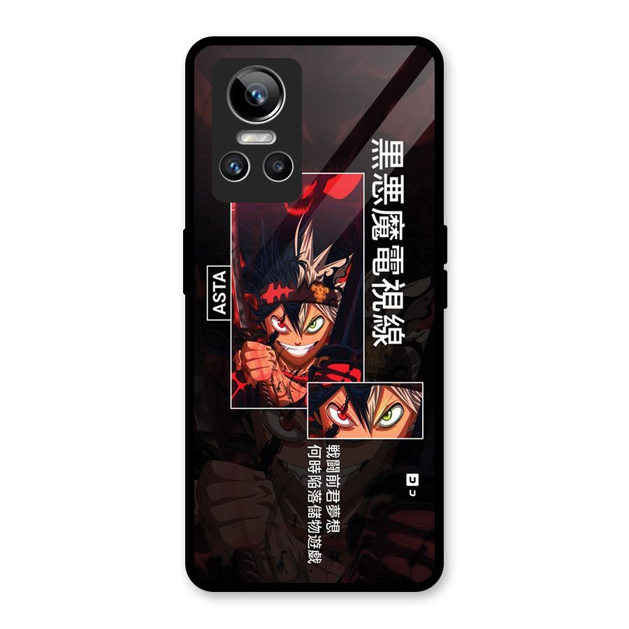 Asta Black Clover Glass Back Case for Realme GT Neo 3
