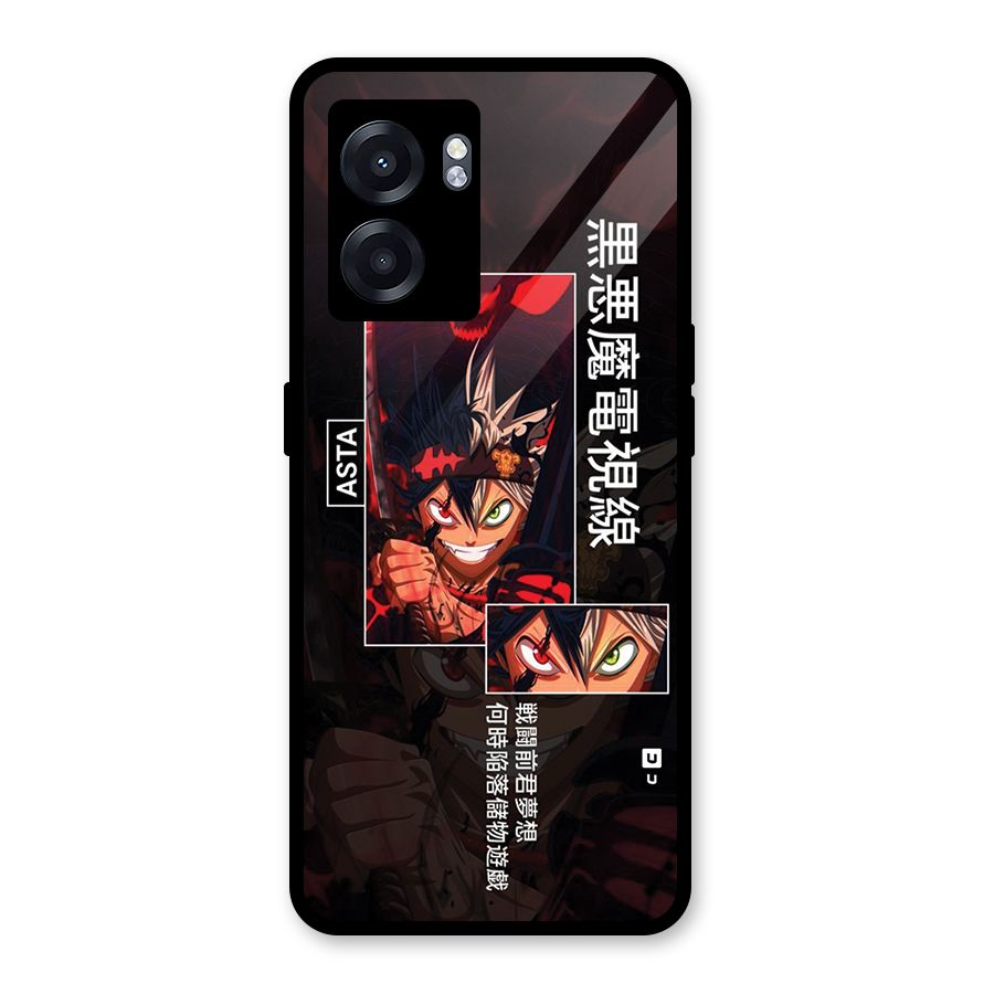 Asta Black Clover Glass Back Case for Realme Narzo 50 5G