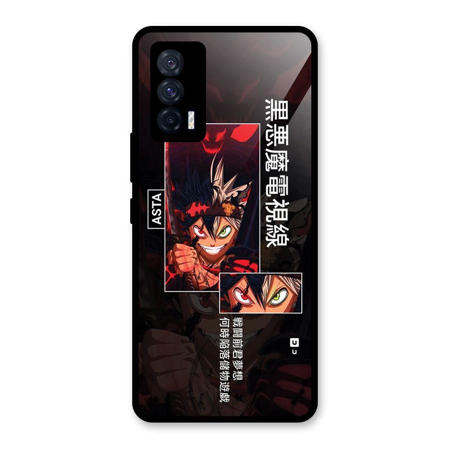 Asta Black Clover Glass Back Case for Vivo iQOO 7 5G