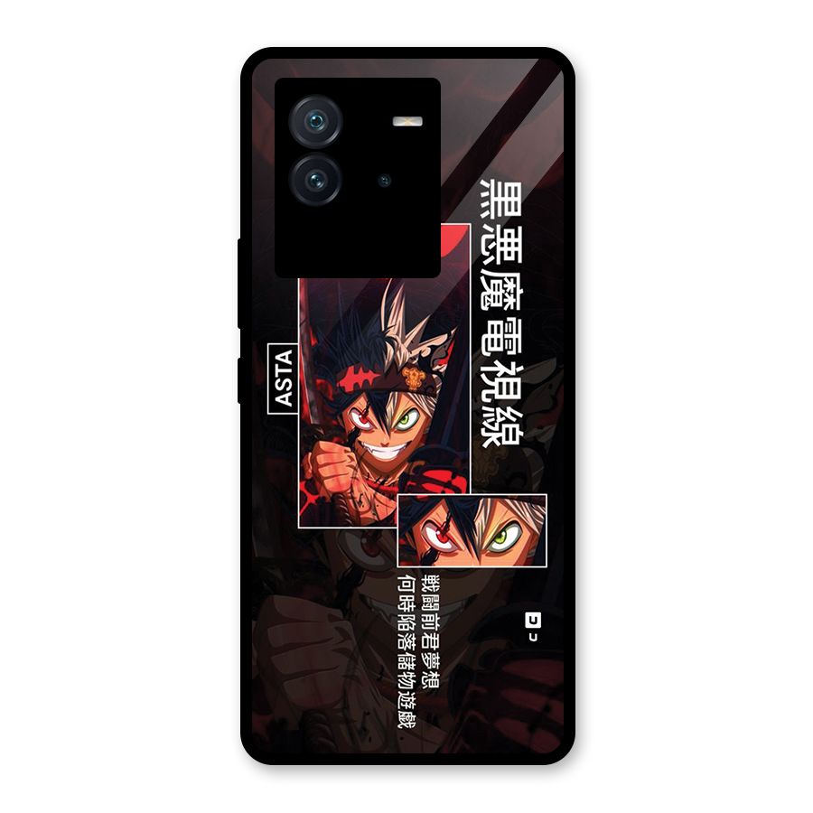 Asta Black Clover Glass Back Case for Vivo iQOO Neo 6 5G
