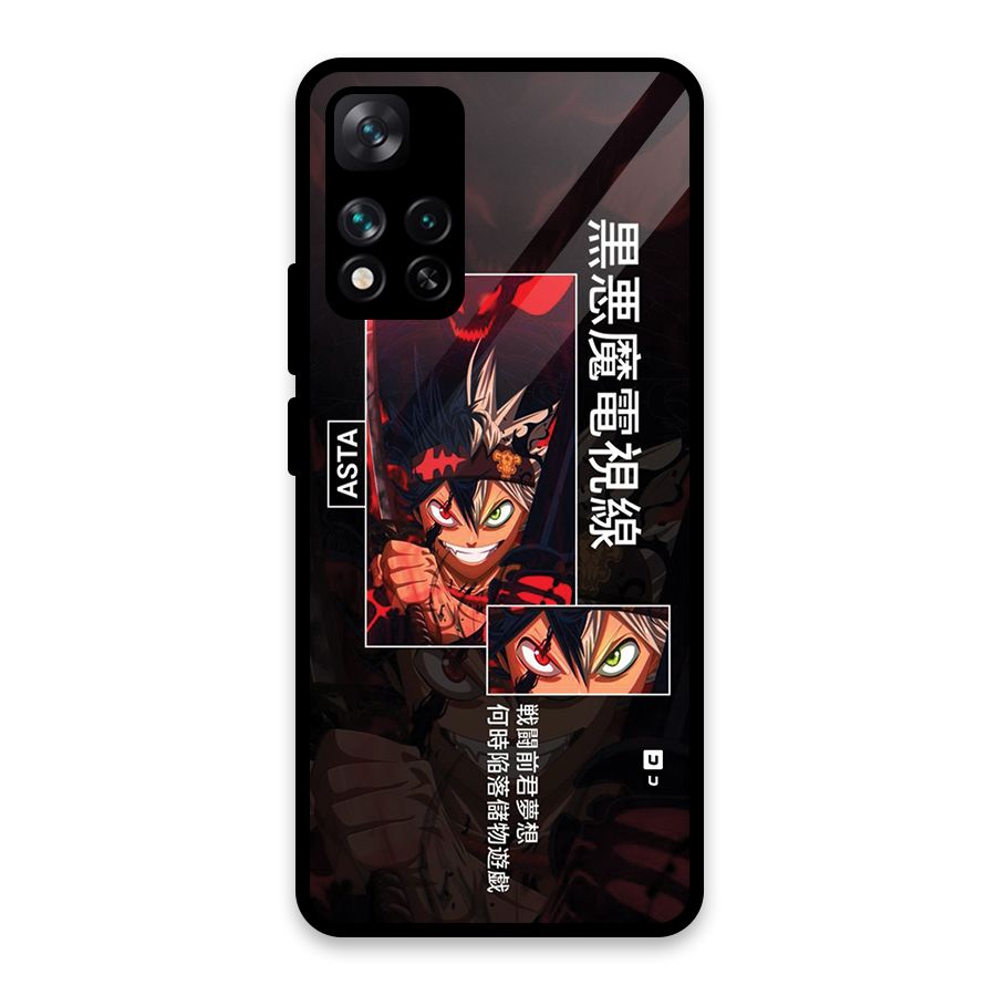 Asta Black Clover Glass Back Case for Xiaomi 11i HyperCharge 5G