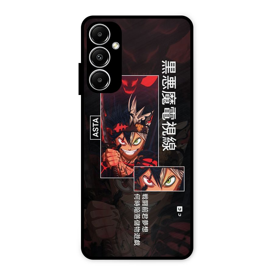 Asta Black Clover Metal Back Case for Galaxy A05s