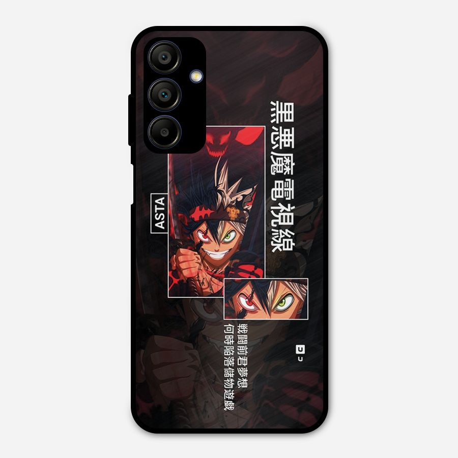 Asta Black Clover Metal Back Case for Galaxy A15 5G
