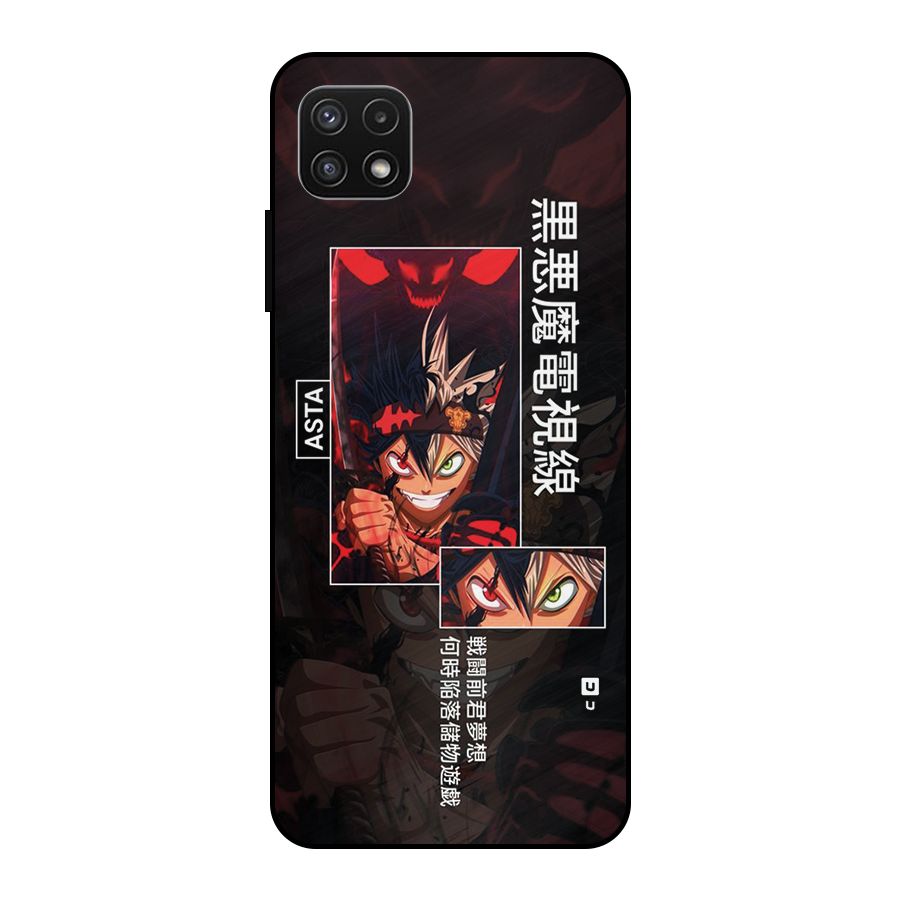 Asta Black Clover Metal Back Case for Galaxy A22 5G
