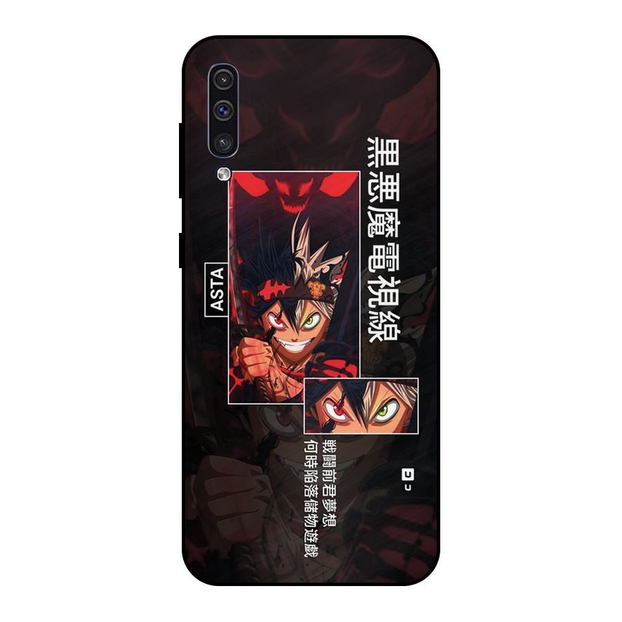 Asta Black Clover Metal Back Case for Galaxy A50s