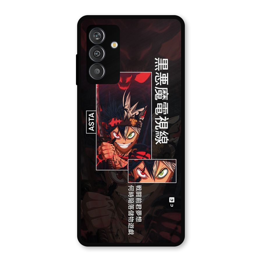 Asta Black Clover Metal Back Case for Galaxy F13