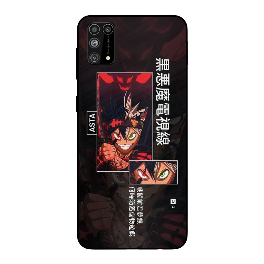 Asta Black Clover Metal Back Case for Galaxy F41