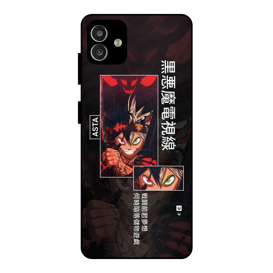Asta Black Clover Metal Back Case for Galaxy M13 5G