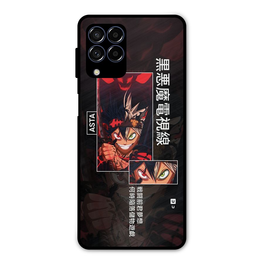 Asta Black Clover Metal Back Case for Galaxy M53 5G
