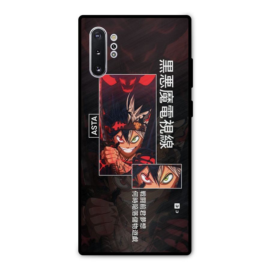 Asta Black Clover Metal Back Case for Galaxy Note 10 Plus