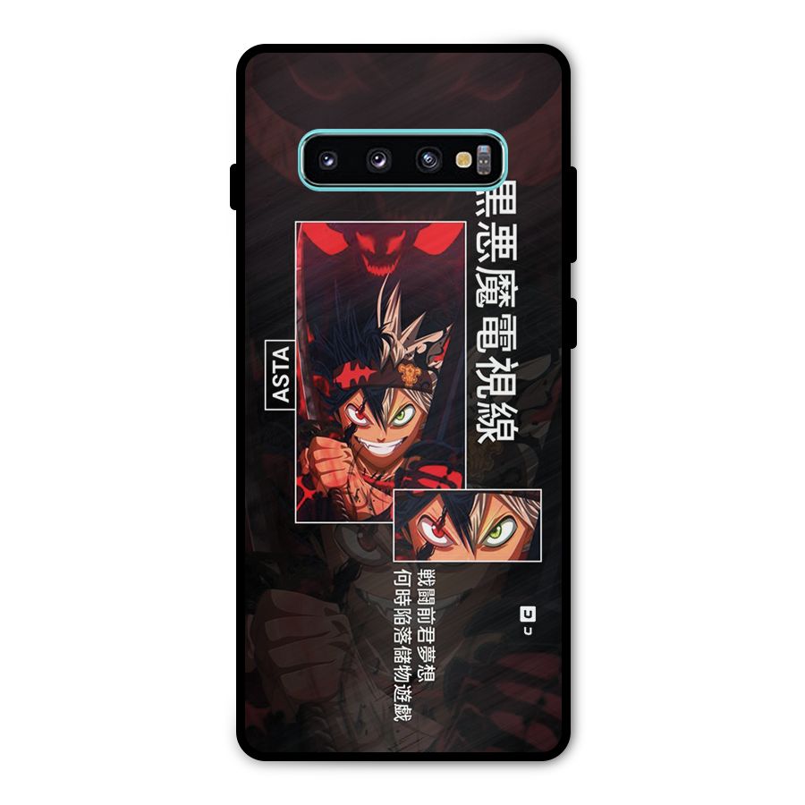 Asta Black Clover Metal Back Case for Galaxy S10 Plus