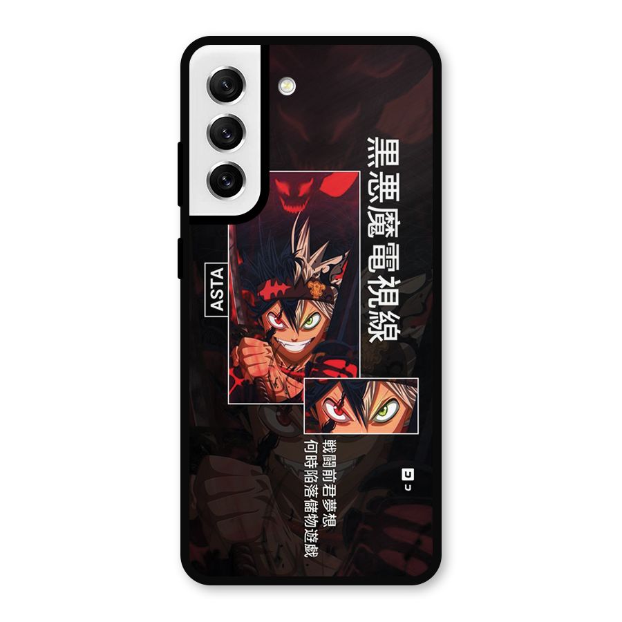 Asta Black Clover Metal Back Case for Galaxy S21 FE 5G