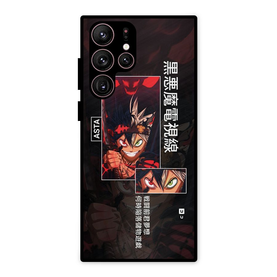 Asta Black Clover Metal Back Case for Galaxy S22 Ultra 5G