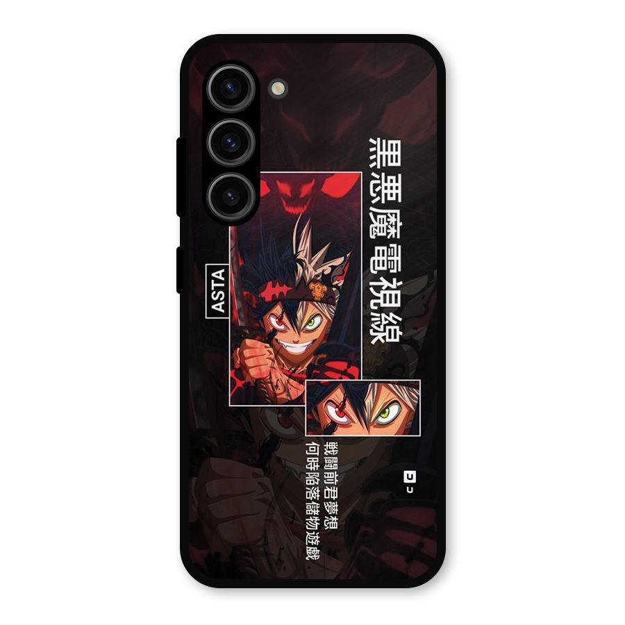 Asta Black Clover Metal Back Case for Galaxy S23
