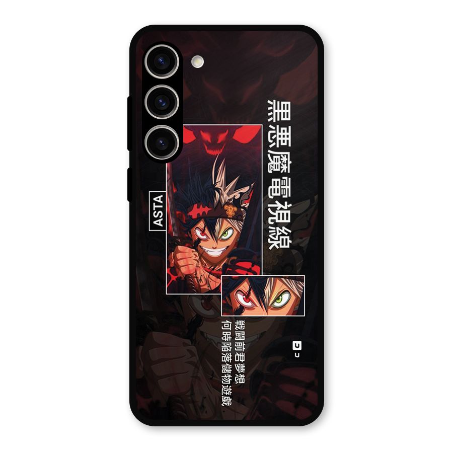 Asta Black Clover Metal Back Case for Galaxy S23 Plus