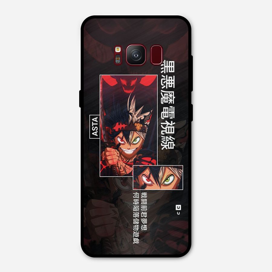 Asta Black Clover Metal Back Case for Galaxy S8