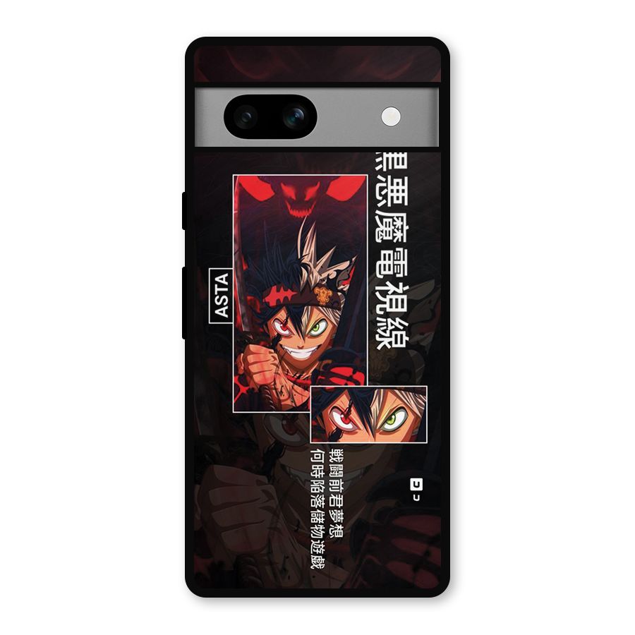 Asta Black Clover Metal Back Case for Google Pixel 7a