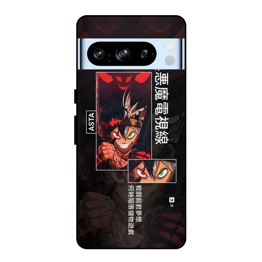 Asta Black Clover Metal Back Case for Google Pixel 8 Pro
