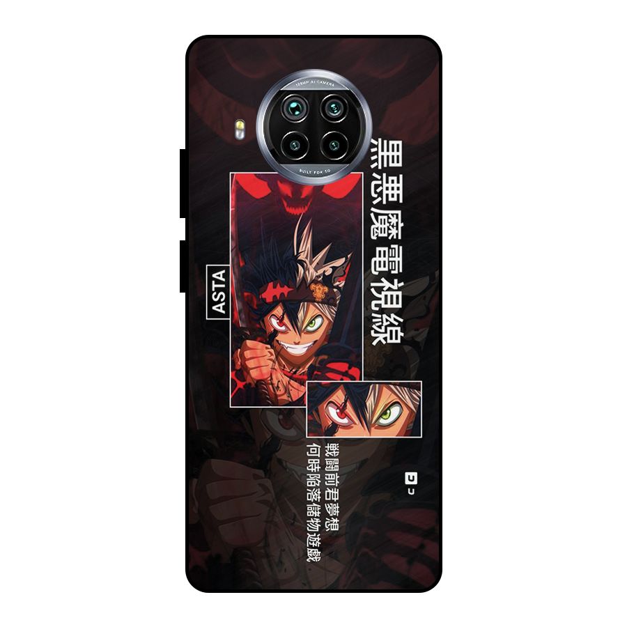 Asta Black Clover Metal Back Case for Mi 10i