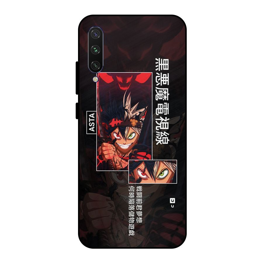 Asta Black Clover Metal Back Case for Mi A3