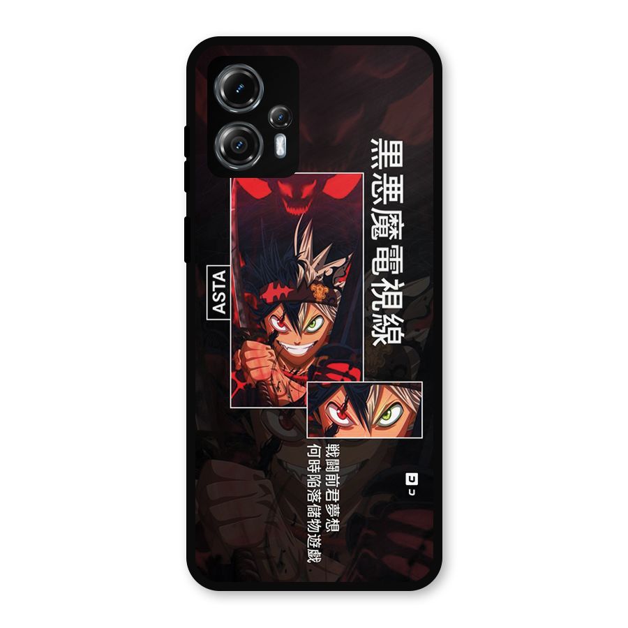 Asta Black Clover Metal Back Case for Moto G13