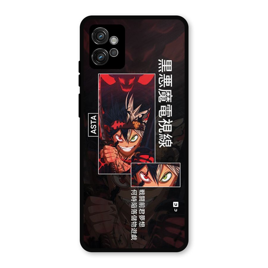 Asta Black Clover Metal Back Case for Moto G32