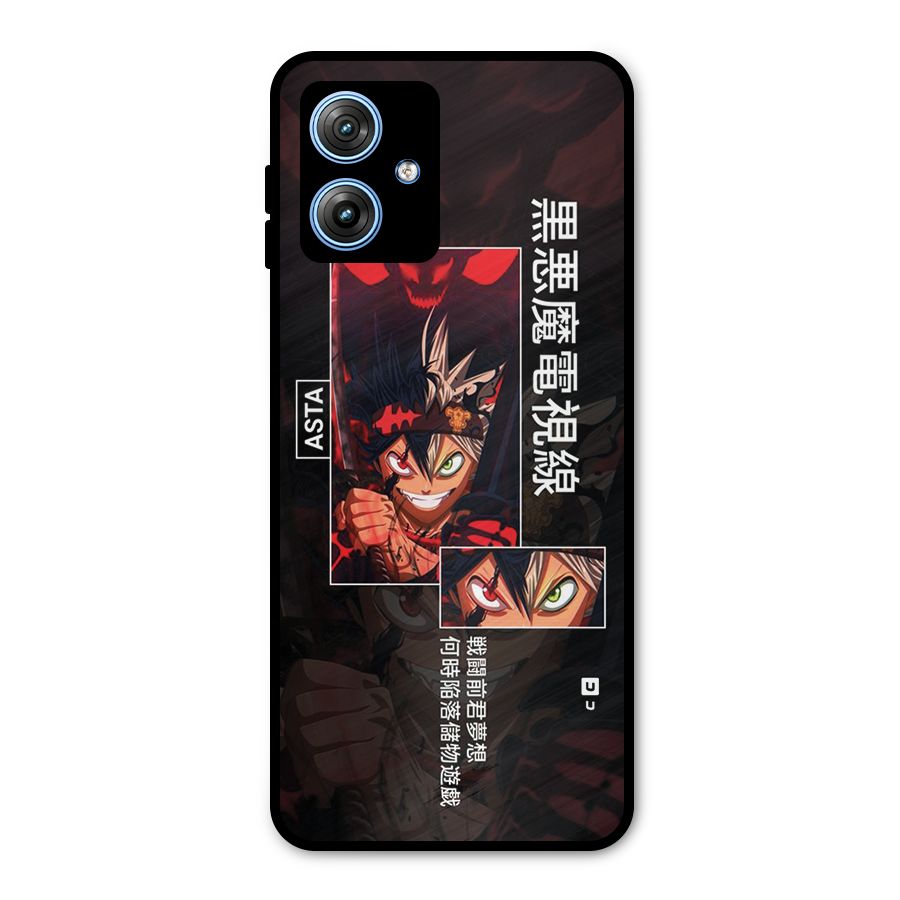 Asta Black Clover Metal Back Case for Moto G54