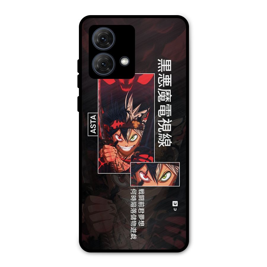 Asta Black Clover Metal Back Case for Moto G84