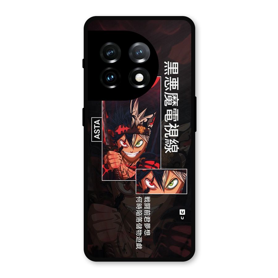 Asta Black Clover Metal Back Case for OnePlus 11