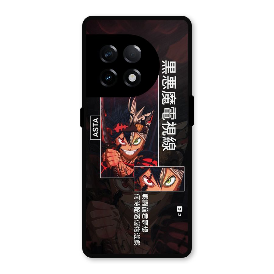 Asta Black Clover Metal Back Case for OnePlus 11R