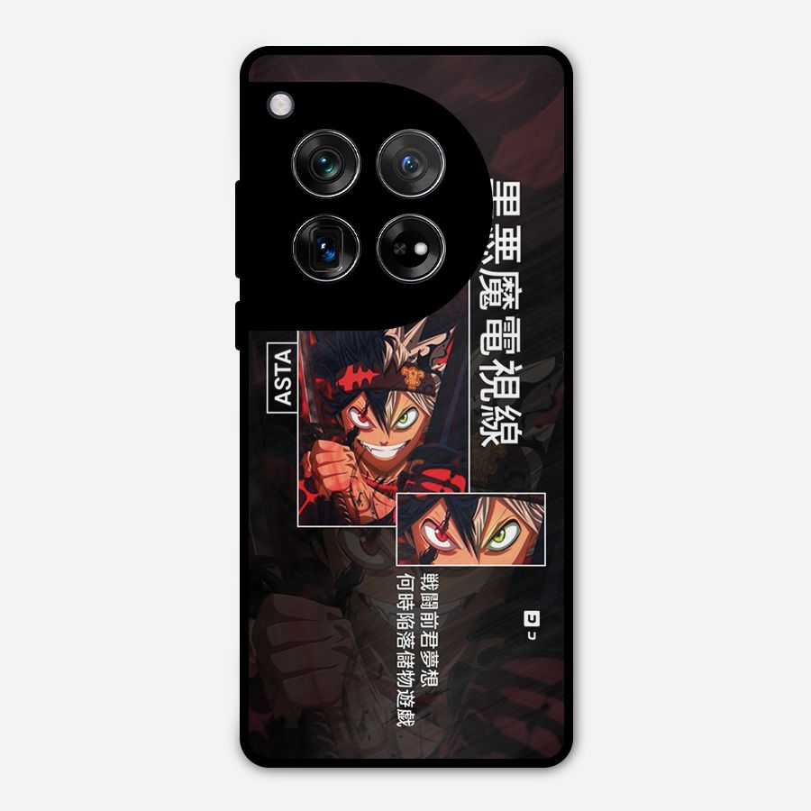 Asta Black Clover Metal Back Case for OnePlus 12