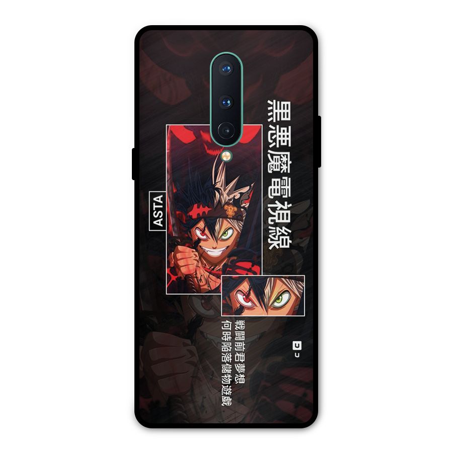 Asta Black Clover Metal Back Case for OnePlus 8