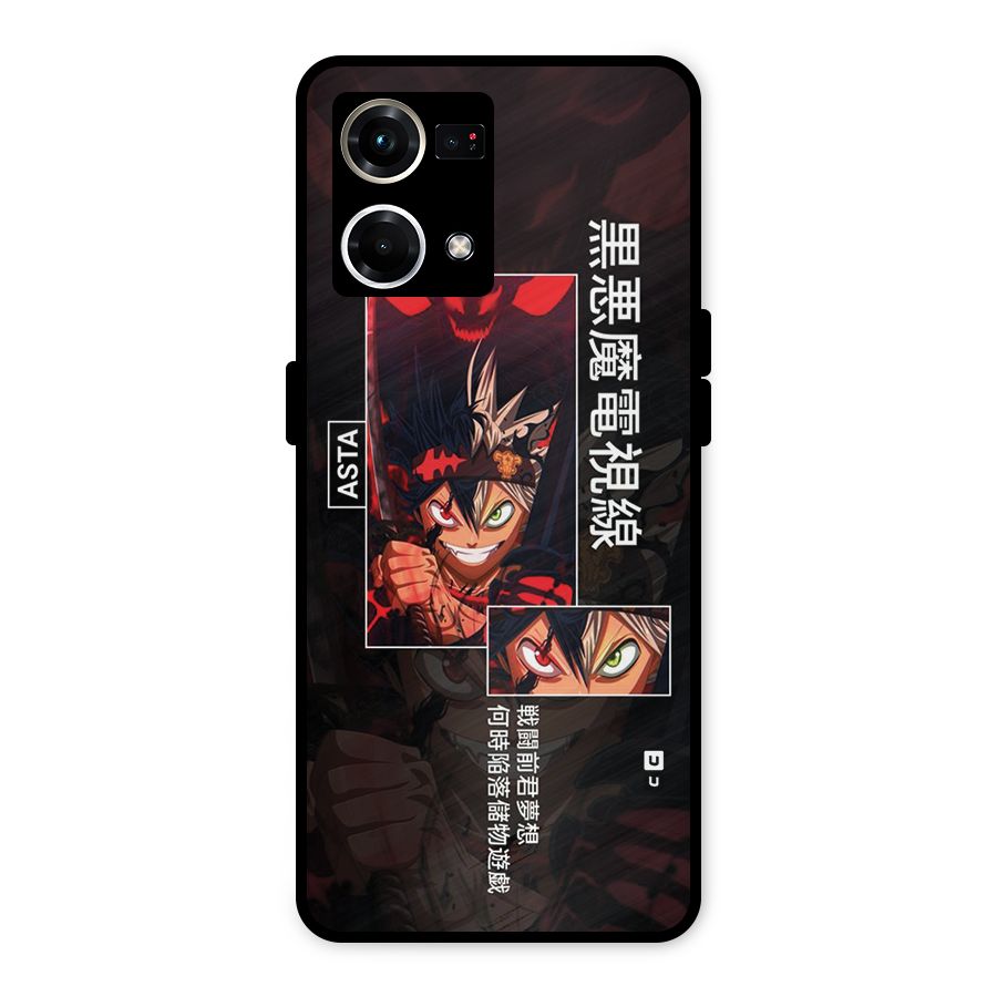 Asta Black Clover Metal Back Case for Oppo F21s Pro 4G