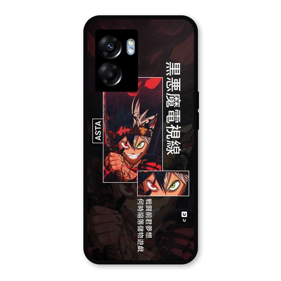 Asta Black Clover Metal Back Case for Oppo K10 (5G)