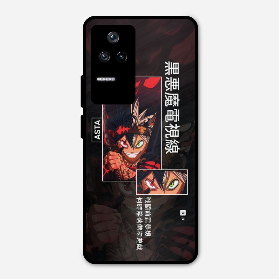 Asta Black Clover Metal Back Case for Poco F4 5G