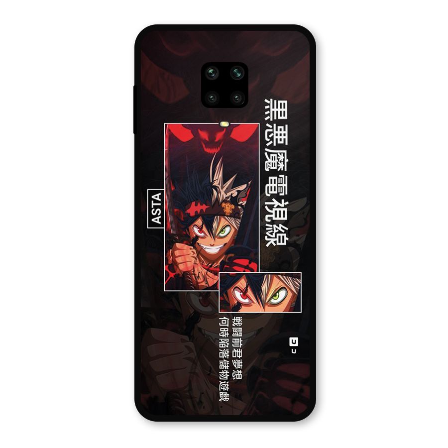 Asta Black Clover Metal Back Case for Poco M2 Pro