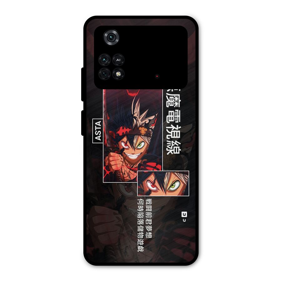 Asta Black Clover Metal Back Case for Poco M4 Pro 4G