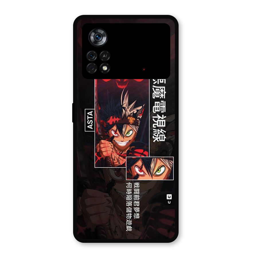 Asta Black Clover Metal Back Case for Poco X4 Pro 5G