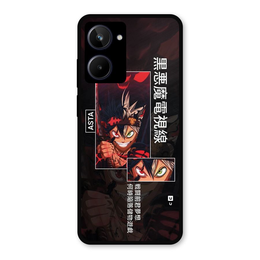 Asta Black Clover Metal Back Case for Realme 10
