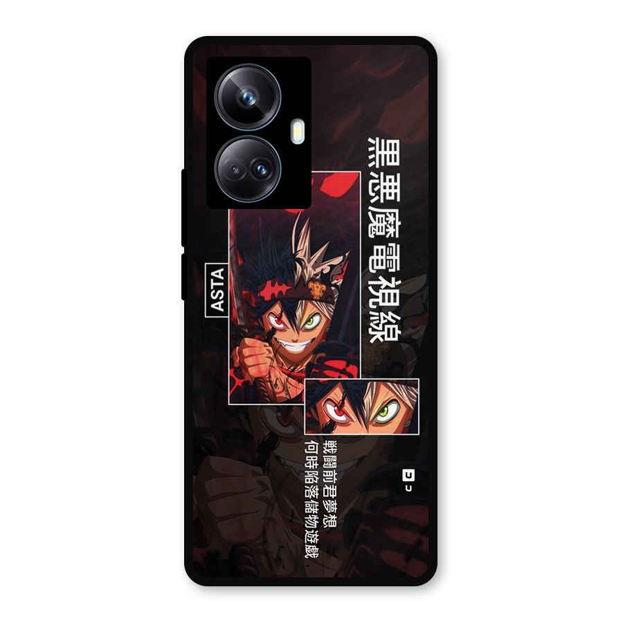 Asta Black Clover Metal Back Case for Realme 10 Pro Plus