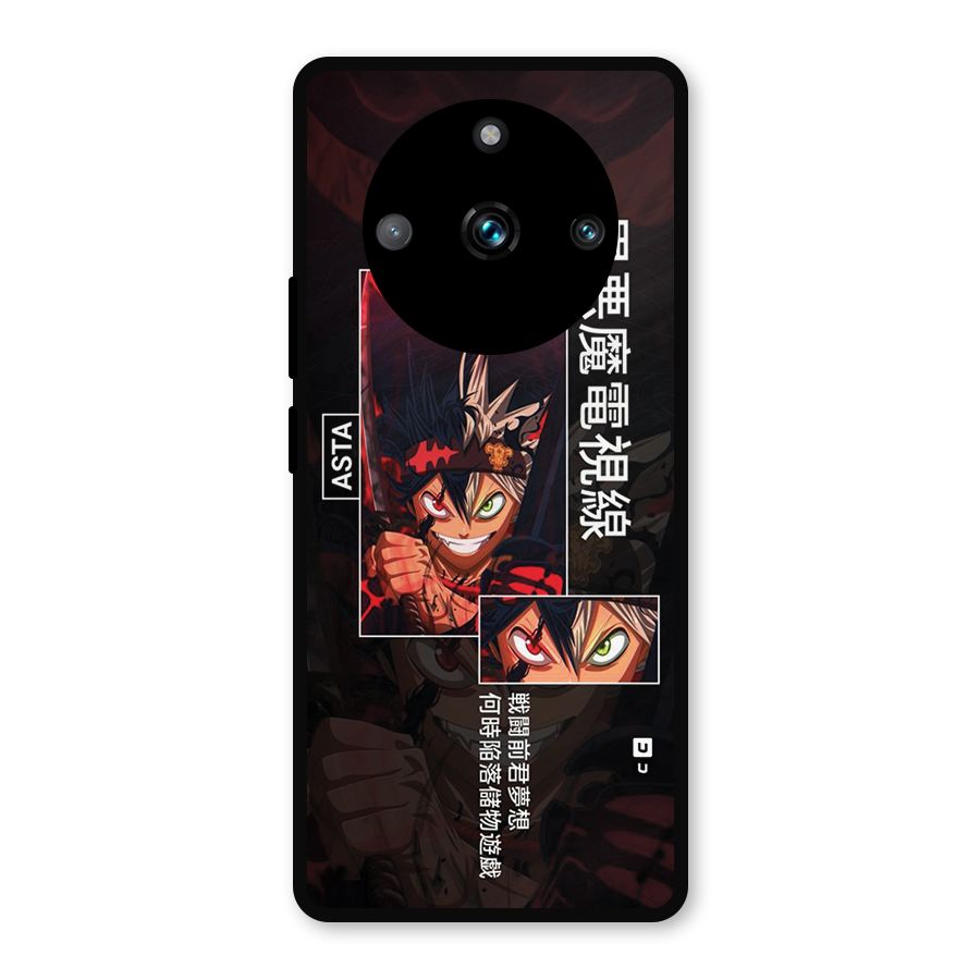 Asta Black Clover Metal Back Case for Realme 11 Pro Plus