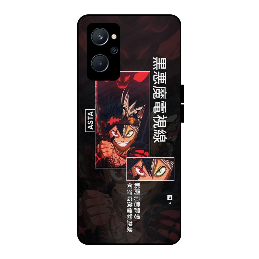 Asta Black Clover Metal Back Case for Realme 9i 5G